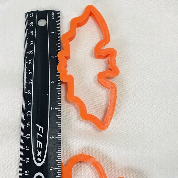 5 Halloween Cookie Push Through Cutters Orange Ghost Skull Bat Vintage - Picture 5 of 7